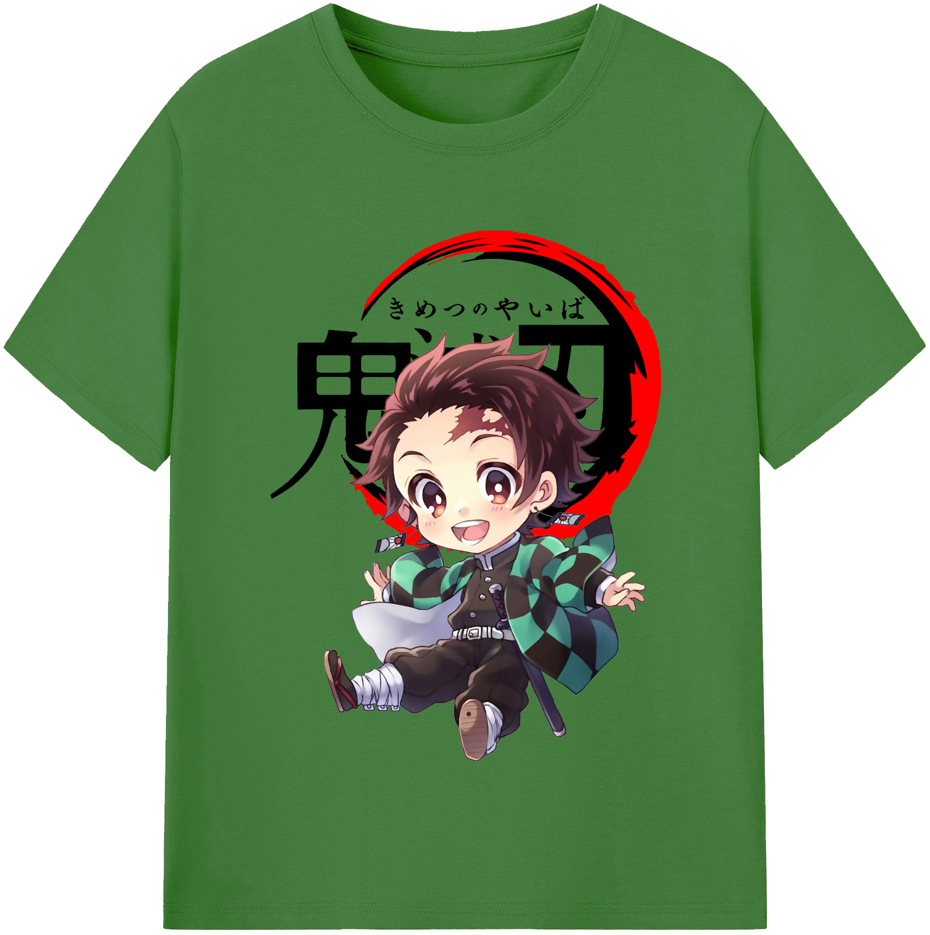 （画像用） 鬼滅の刃 竈門 炭治郎／かまど たんじろう Kamado Tanjirou レディースカジュアルプリントTシャツ（綿100％）